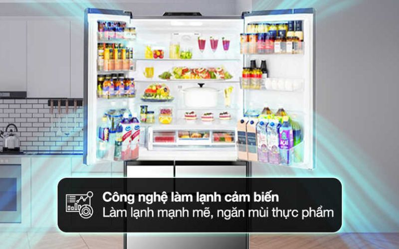tu lanh hitachi 6 canh inverter 670 lit r gw670tv hinh3
