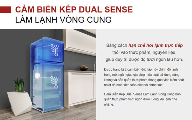 Cảm biến kép Dual Sense cho thực phẩm được bảo quản luôn tươi ngon