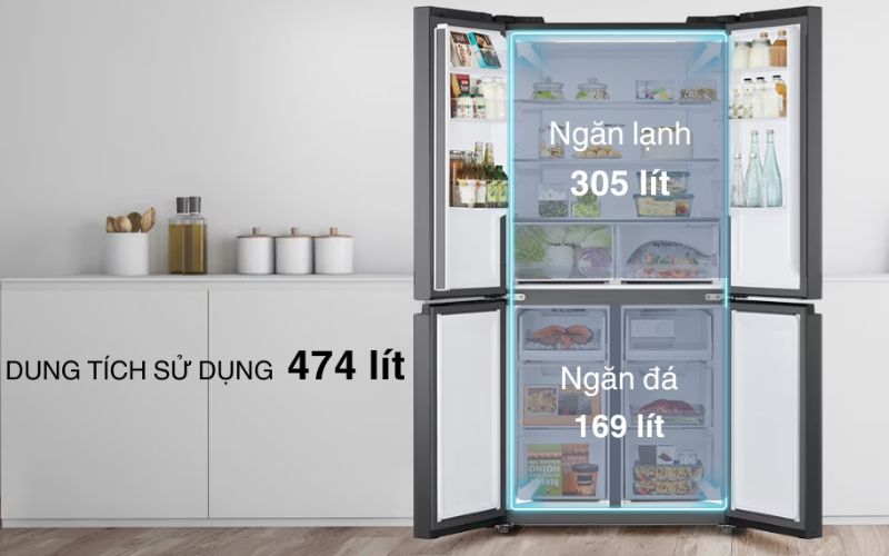 tu lanh lg inverter 474 lit multi door lfb47blg hinh2
