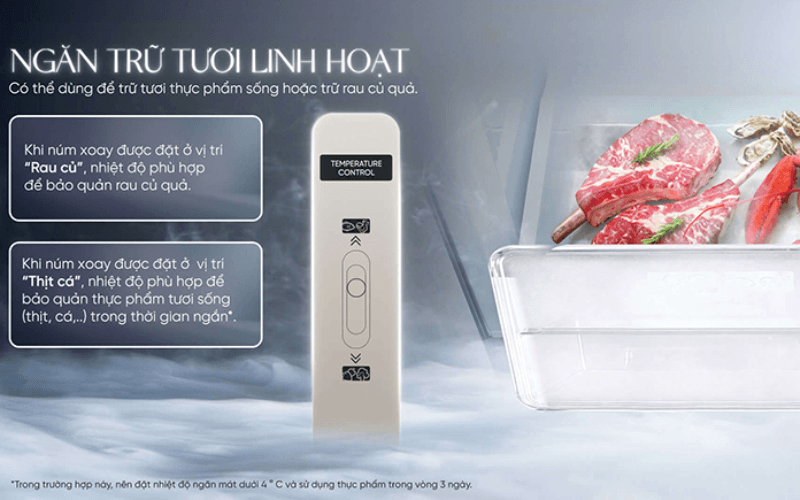 tu lanh sharp inverter multi door 421 lit sj fxp510vg mg hinh 6 1