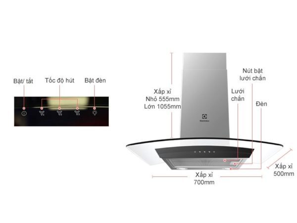 Máy hút mùi Electrolux EFC736GAR chính hãng