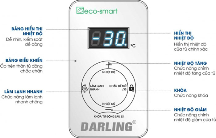 12394-tu-dong-darling-dmf-1579asi-dieu-khien Tủ đông Darling smart inverter DMF-1579ASI điều khiển