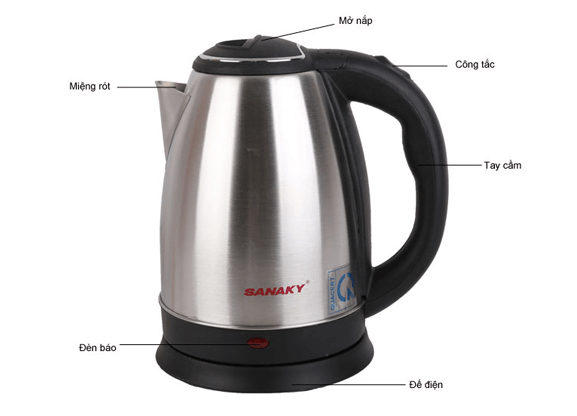 Ấm siêu tốc 1.8L Sanaky SNK-18NS 1500W Ấm siêu tốc 1.8L Sanaky SNK-18NS 1500W