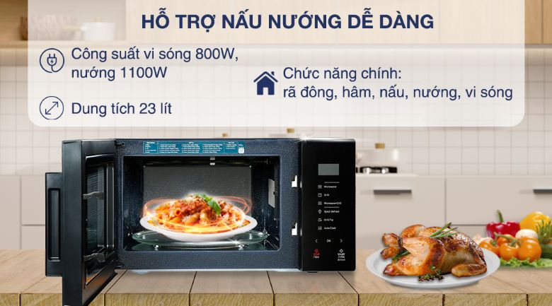 Dung tích lớn 23 lít cùng 4 chức năng đa năng đáp ứng tốt mọi nhu cầu sử dụng Dung tích lớn 23 lít cùng 4 chức năng đa năng đáp ứng tốt mọi nhu cầu sử dụng