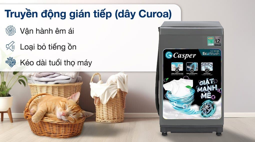 Động cơ truyền động gián tiếp dây Curoa đạt hiệu suất năng lượng 5 sao chỉ 9.39 wh/kg
