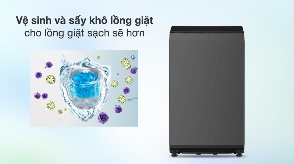 Tính năng tự động làm sạch giúp giồng giặt bóng sáng, giặt sạch tốt nhất