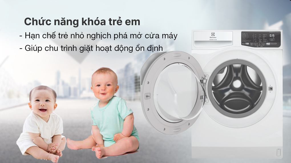 Các tiện ích đi kèm sử dụng máy giặt Electrolux thoải mái, tiện nghi hơn