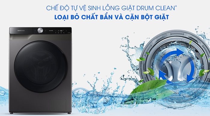 Máy giặt lồng ngang Samsung AI 14KG WD14TP44DSB/SV