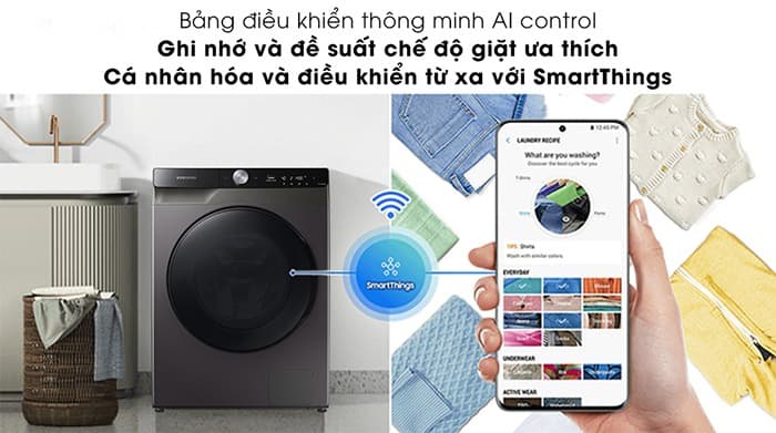 Máy giặt sấy Samsung AI 11KG WD11T734DBX/SV Máy giặt sấy Samsung AI 11KG WD11T734DBX/SV