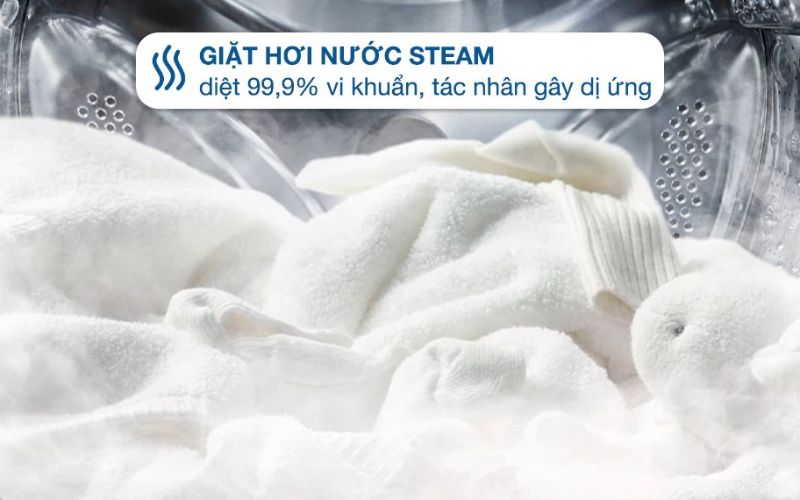 Công nghệ Steam loại bỏ hơn 99.9% vi khuẩn, tác nhân dị ứng Công nghệ Steam loại bỏ hơn 99.9% vi khuẩn, tác nhân dị ứng