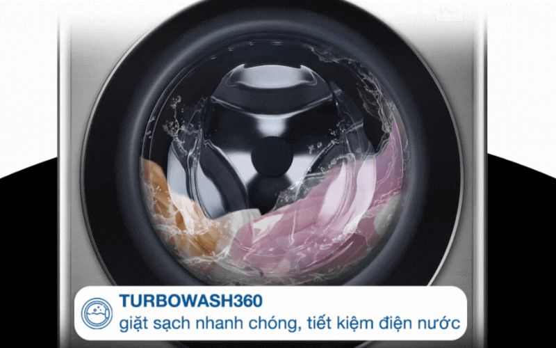 Công nghệ TurboWash360 giặt sạch nhanh chóng, tiết kiệm điện nước Công nghệ TurboWash360 giặt sạch nhanh chóng, tiết kiệm điện nước