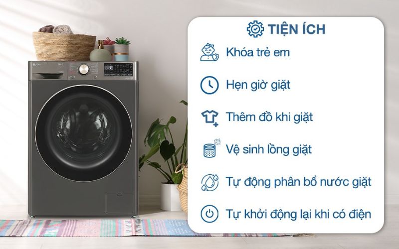 Nhiều tiện ích đặc biệt hỗ trợ sử dụng máy giặt sấy LG hiệu quả hơn Nhiều tiện ích đặc biệt hỗ trợ sử dụng máy giặt sấy LG hiệu quả hơn