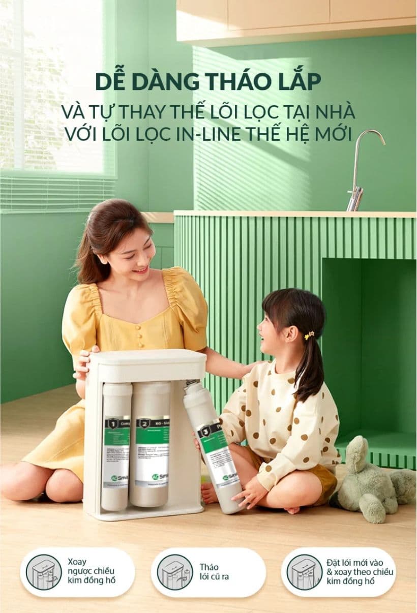 Lõi lọc thế hệ mới In-Line giảm nguy cơ rò rỉ nước Lõi lọc thế hệ mới In-Line giảm nguy cơ rò rỉ nước