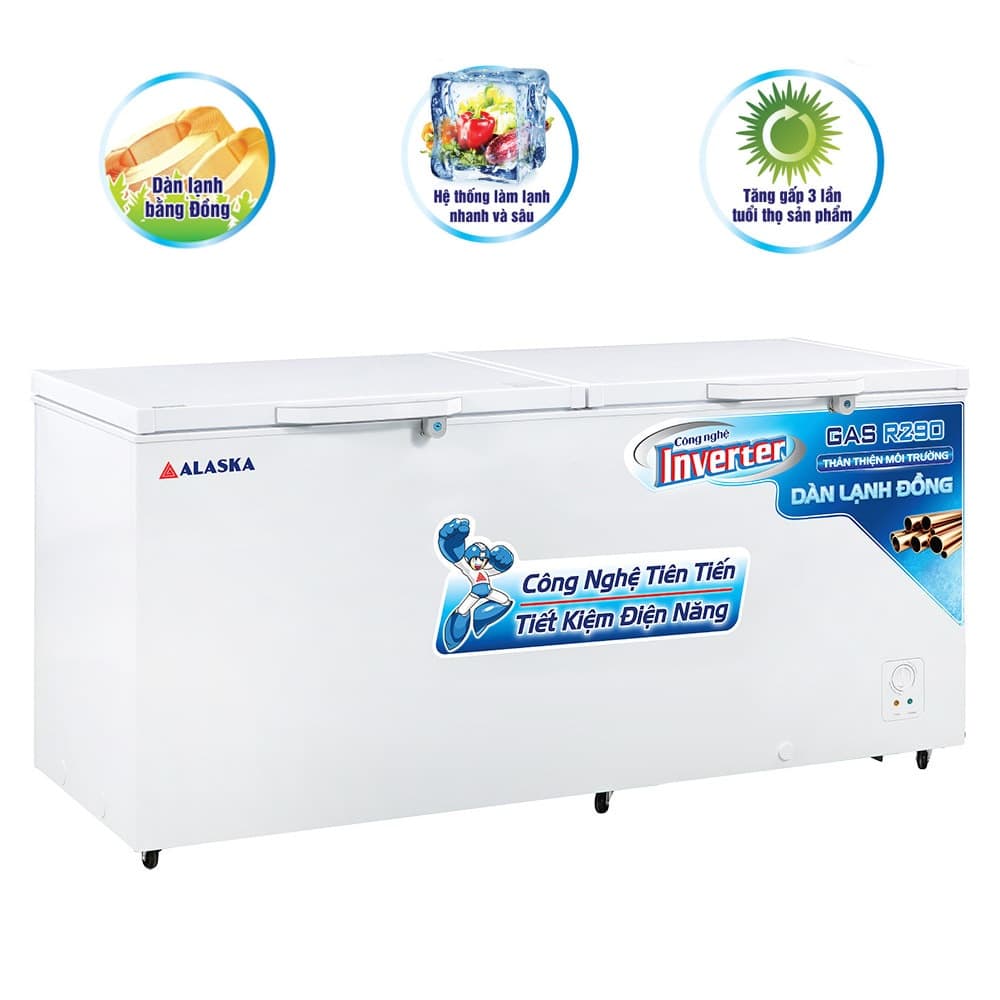 Tủ đông Alaska 2 cửa Inverter 1200 Lít HB-1200CI