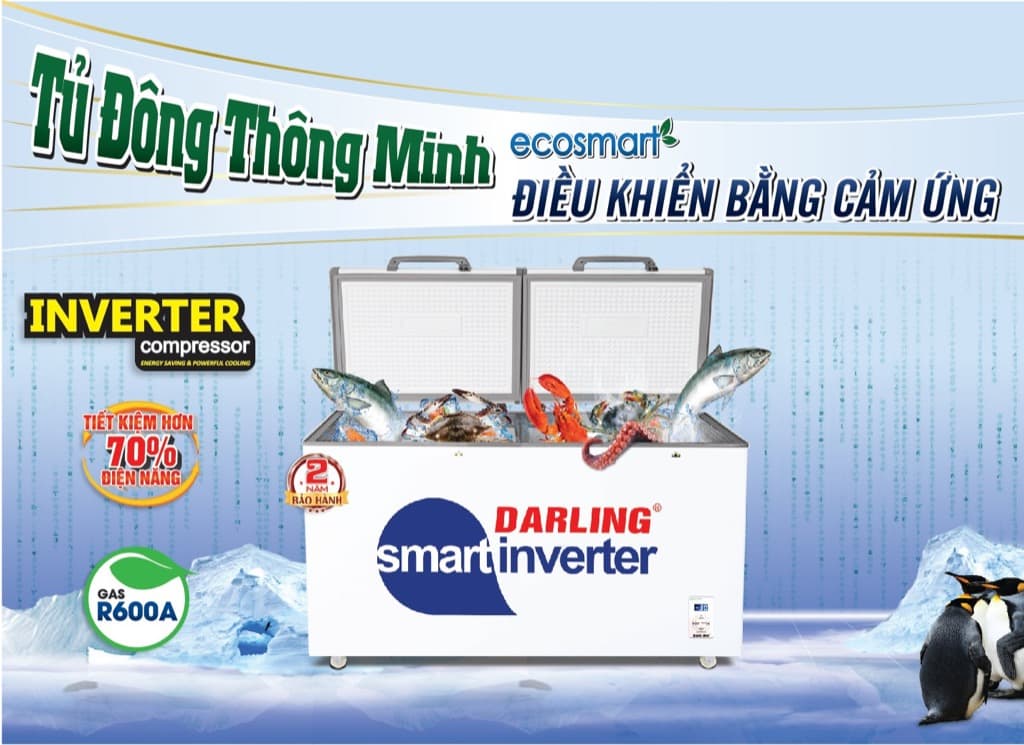 Tủ đông Darling 2 ngăn 450 lít DMF-4699 WS2