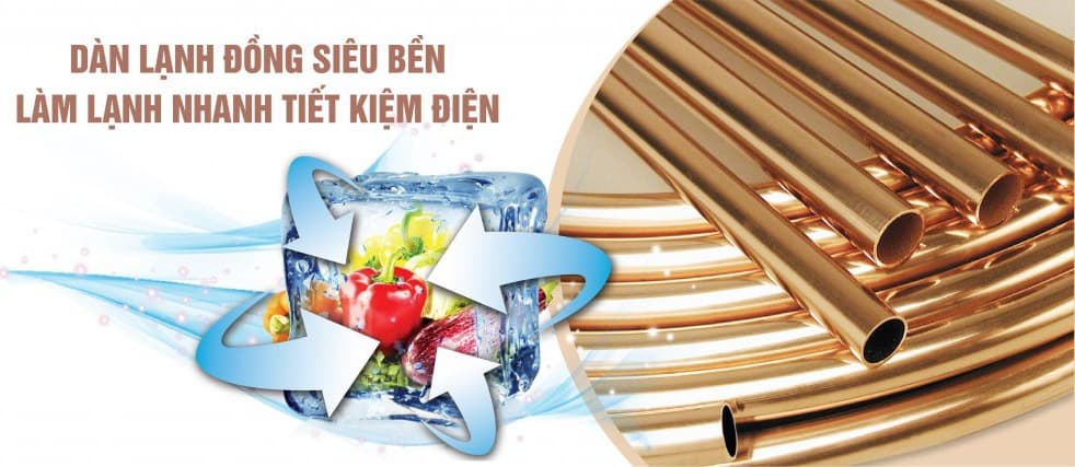 Dàn lạnh bằng đồng nâng cao hiệu suất làm lạnh, độ bền bỉ Dàn lạnh bằng đồng nâng cao hiệu suất làm lạnh, độ bền bỉ