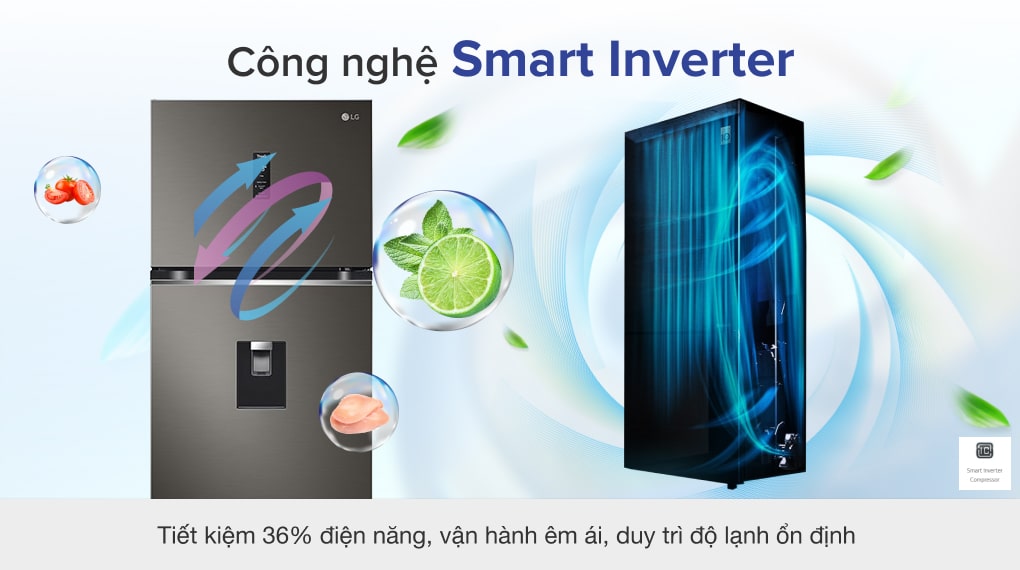 Tủ lạnh LG 374 lít Inverter GN-D372BLA Tủ lạnh LG 374 lít Inverter GN-D372BLA