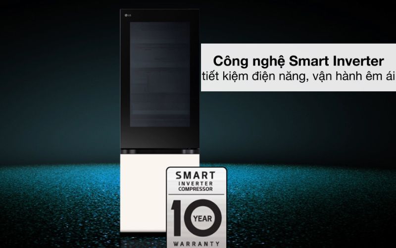tu lanh lg inverter 340 lit instaview lbb33bgmai hinh5