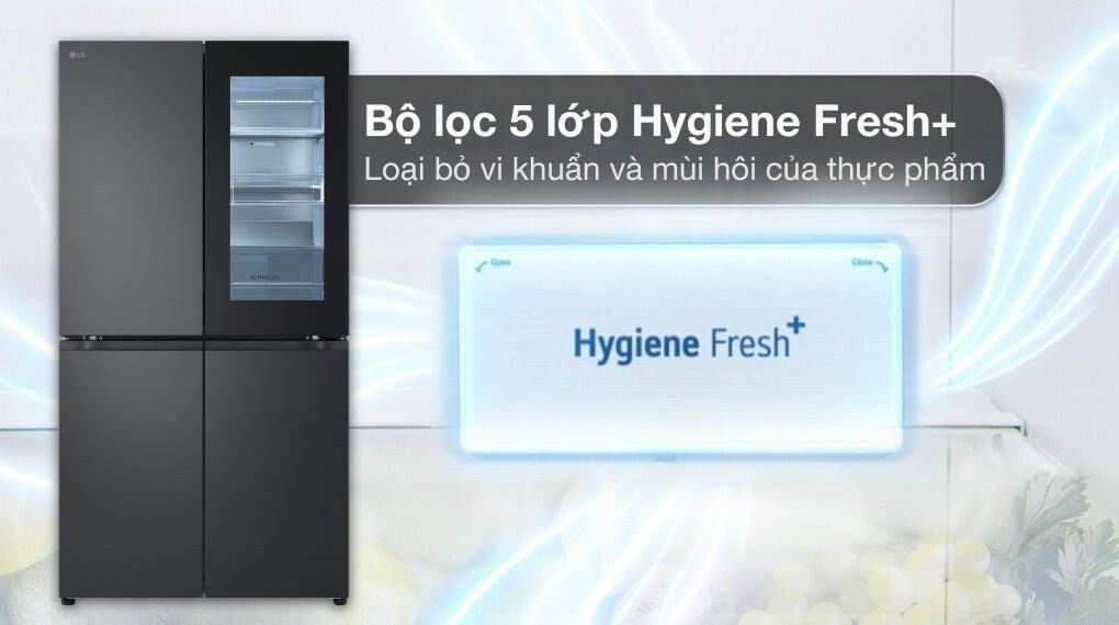 Bộ lọc 5 lớp Hygiene Fresh+ duy trì độ tươi ngon dài lâu cho thực phẩm Bộ lọc 5 lớp Hygiene Fresh+ duy trì độ tươi ngon dài lâu cho thực phẩm