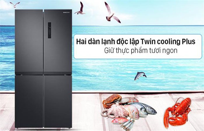 Tủ lạnh Samsung Multidoor Inverter 488L RF48A4000B4/SV