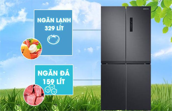 Tủ lạnh Samsung Multidoor Inverter 488L RF48A4000B4/SV