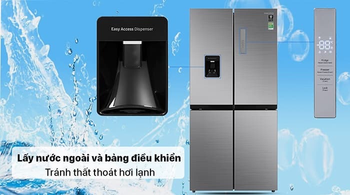 Tủ lạnh Samsung Multidoor Inverter 488L RF48A4010M9/SV