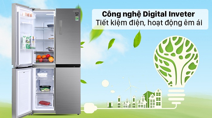 Tủ lạnh Samsung Multidoor Inverter 488L RF48A4010M9/SV