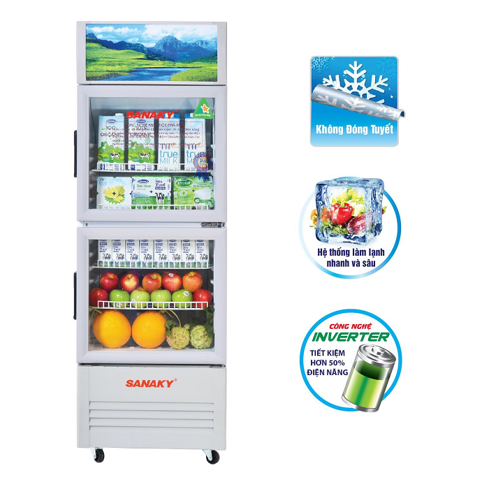 Tủ mát Sanaky 300 Lít 2 cửa Inverter VH-308W3L Tủ mát Sanaky 300 Lít 2 cửa Inverter VH-308W3L