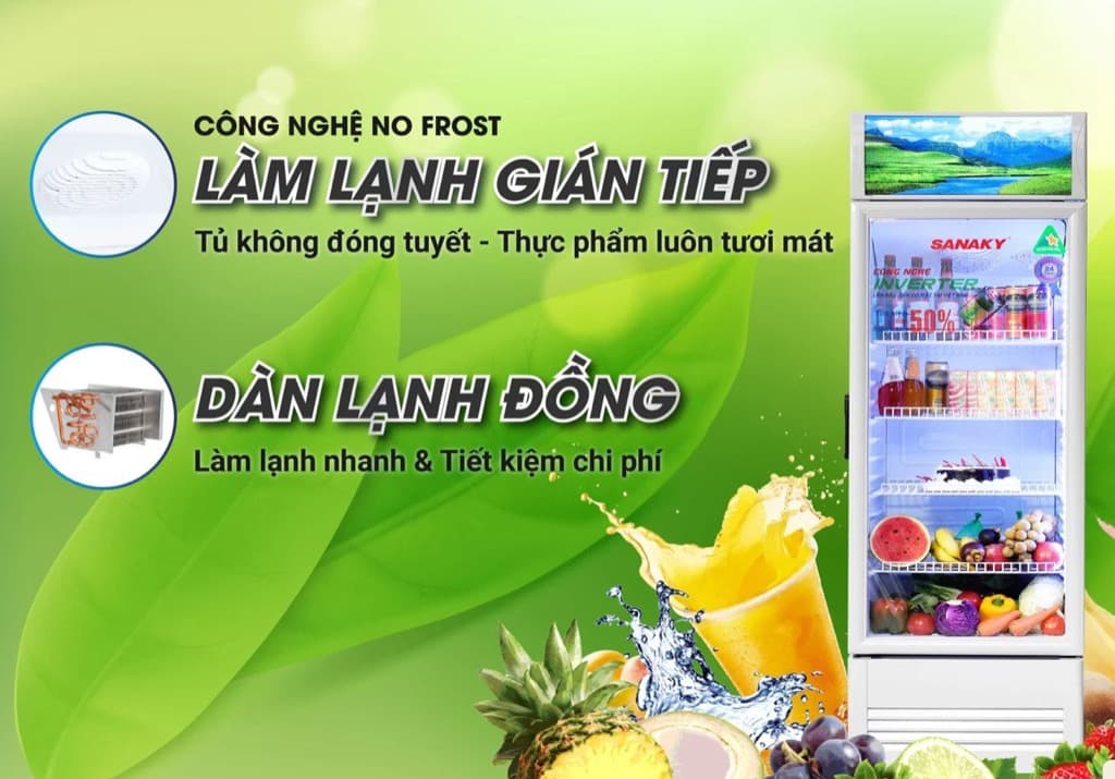 Công nghệ Nofrost, dàn lạnh đồng làm lạnh nhanh, chống đóng tuyết