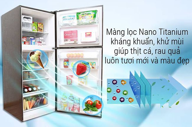 Review đánh giá tủ lạnh SBS Hitachi R-S700PGV2  - công nghệ khử mùi Nano Titanium