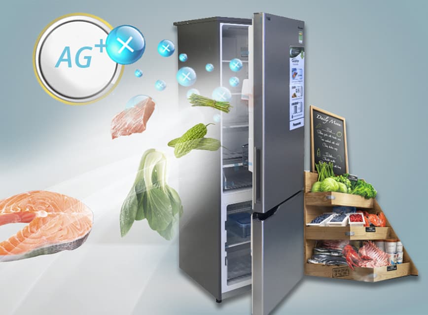 tủ lạnh kháng khuẩn, khử mùi