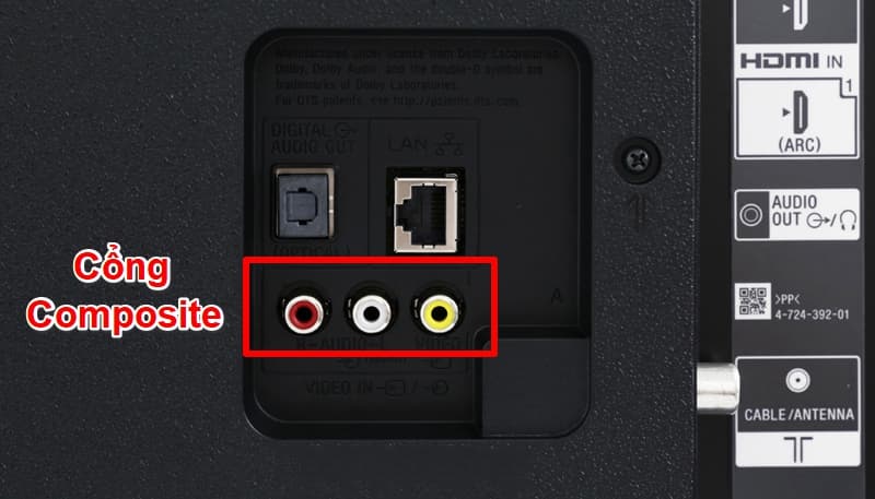 cổng kết nối trên tivi sony tivi lg