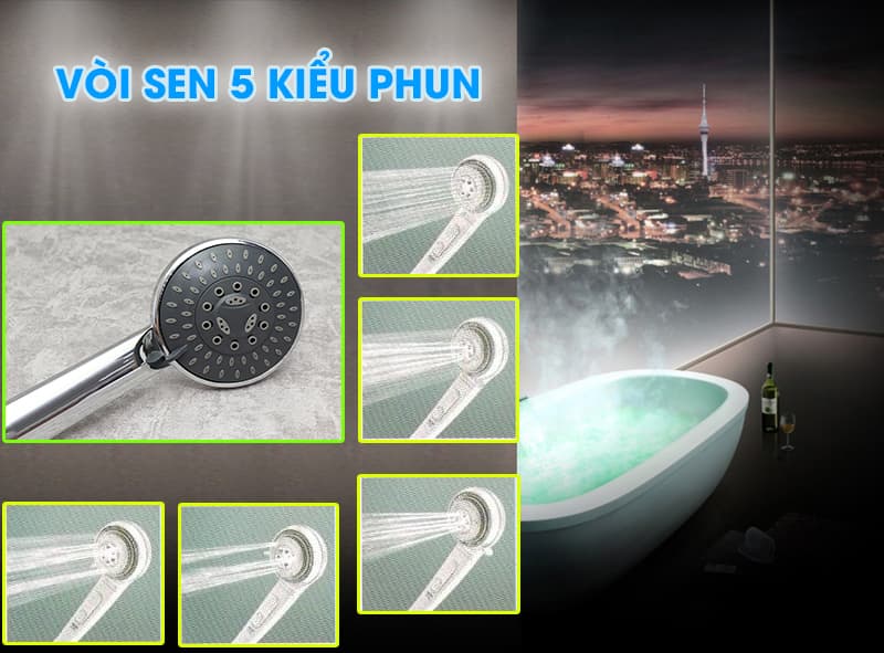 nhiều kiểu vòi phun