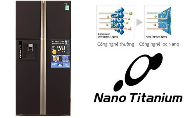 Những công nghệ nổi bật của chiếc tủ lạnh 4 cánh Hitachi R-W660PGV3 (GBW) - côn nghệ Nano Titanium