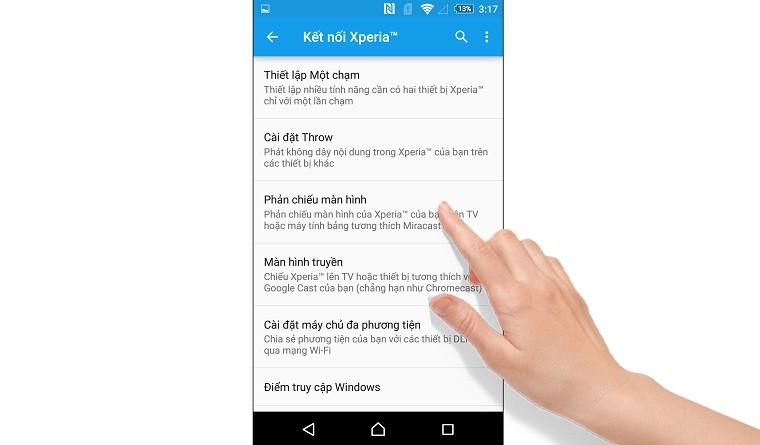 1011 loi khi su dung tinh nang phan chieu hinh anh tu dien thoai len tivi 2