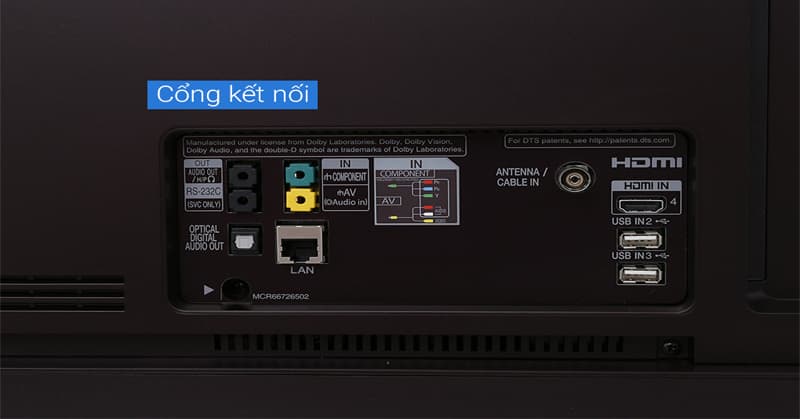 Cổng kết nối tivi LG