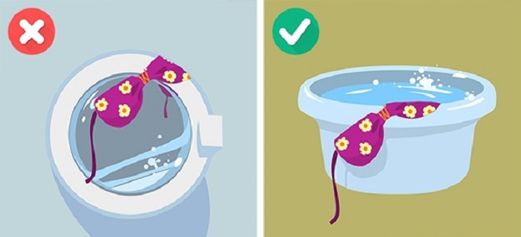 Giặt quần áo bơi trong máy giặt