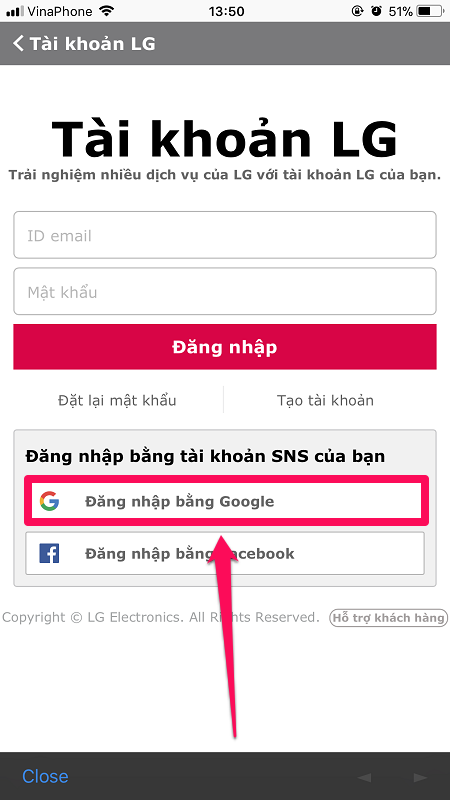 1701 ket noi dien thoai voi may giat lg qua ung dung smartthinq 2