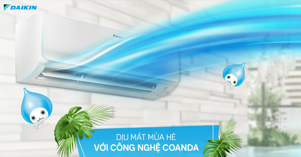 điều hòa Daikin áp dụng công nghệ COANDA