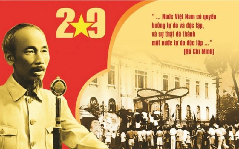 Tại Quảng trường Ba Đình vào ngày 2/9/1945, Chủ tịch Hồ Chí Minh đã công bố Tuyên ngôn Độc lập