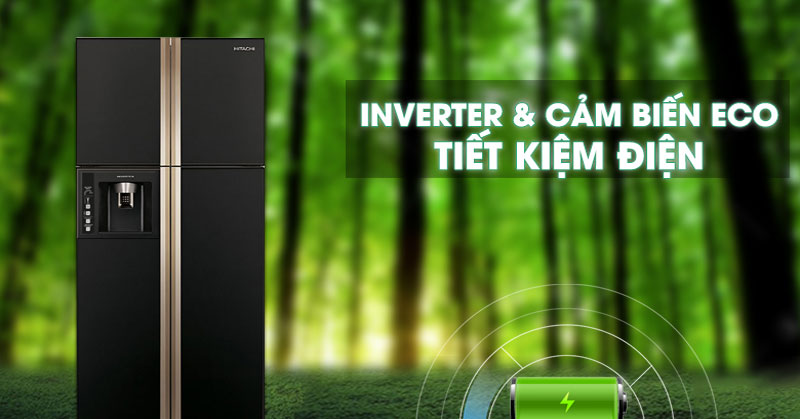 2011-che-do-tiet-kiem-dien-va-cam-bien-eco-cua-tu-lanh-hitachi chế độ tiết kiệm điện và cảm biến ECO của tủ lạnh hitachi
