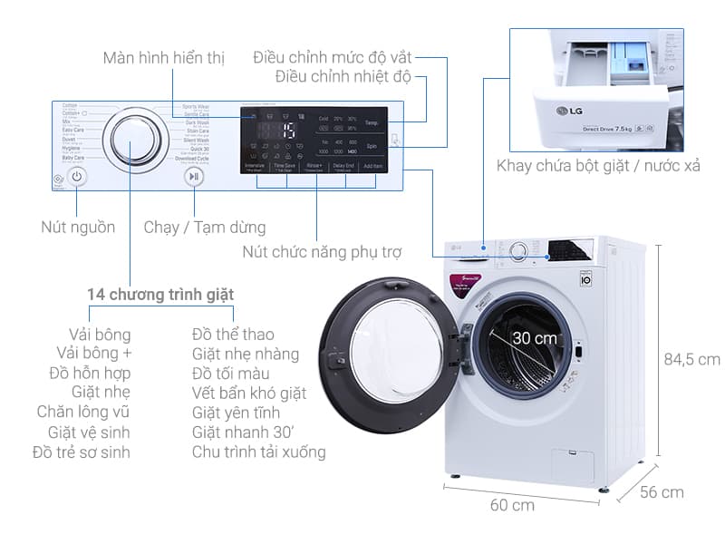 Máy giặt LG FC1475N5W2