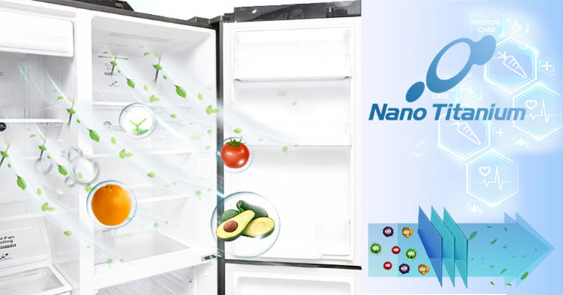 màng lọc nano titanium tủ lạnh hitachi