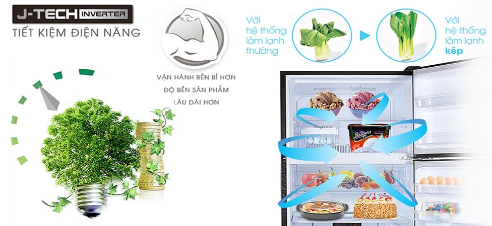 Tủ lạnh Sharp SJ-XP590EM-BK-1