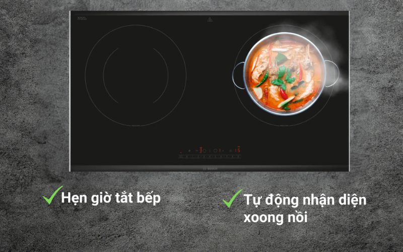 Bosch PPI82566VN tự nhận diện nồi nấu, tiết kiệm điện và tối ưu hóa hiệu suất nấu ăn