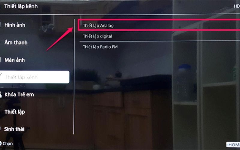 Tiếp theo, bạn có thể chọn cài đặt Analog Autotune để dò các kênh truyền hình analog truyền thống.