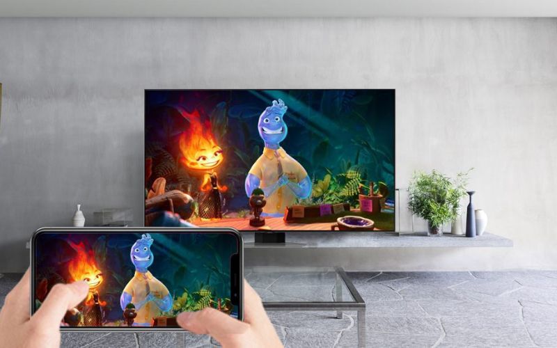 Tivi Samsung QA77S90C nâng cấp mọi nội dung lên chuẩn 4K mượt mà và rõ ràng