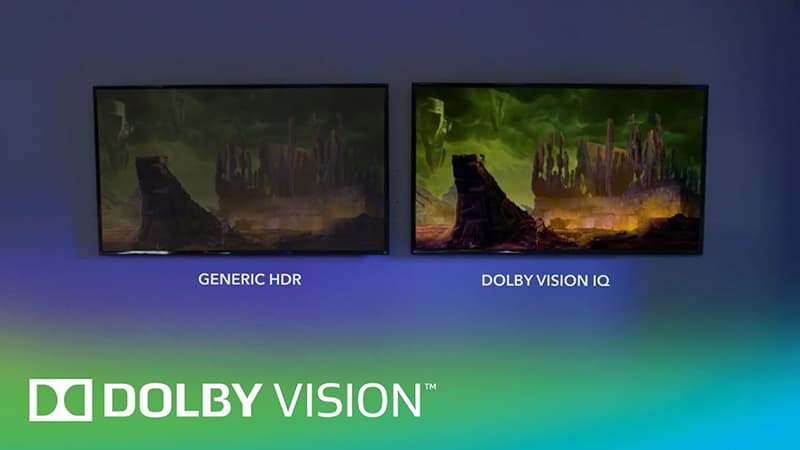 Công nghệ Dolby Vision IQ điều chỉnh ánh sáng phù hợp với môi trường xung quanh Công nghệ Dolby Vision IQ giúp tối ưu độ tương phản của hình ảnh theo độ sáng của môi trường xung quanh
