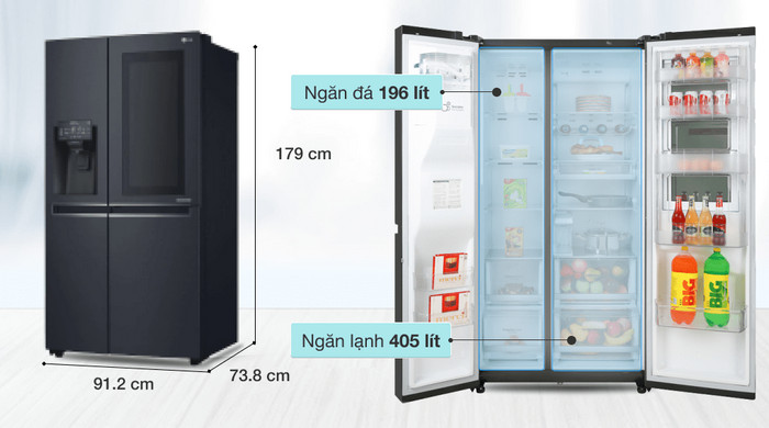 Tủ lạnh LG 4 cánh tích hợp công nghệ thông minh