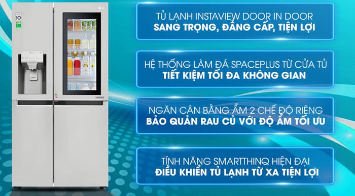 Tủ lạnh LG 4 cánh công nghệ Door in Door tiên tiến